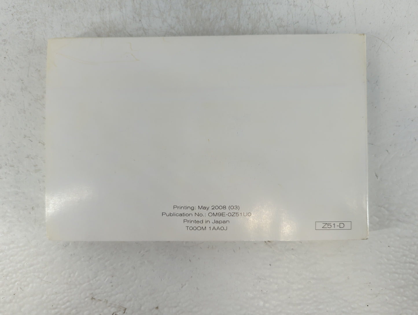 2009 Nissan Murano Owners Manual Book Guide P/N:T00OM 1AAOJ OEM Used Auto Parts - Oemusedautoparts1.com