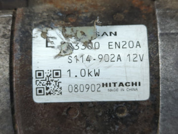 2009 Nissan Versa Car Starter Motor Solenoid OEM P/N:S114-902A 23300 EN20A Fits OEM Used Auto Parts