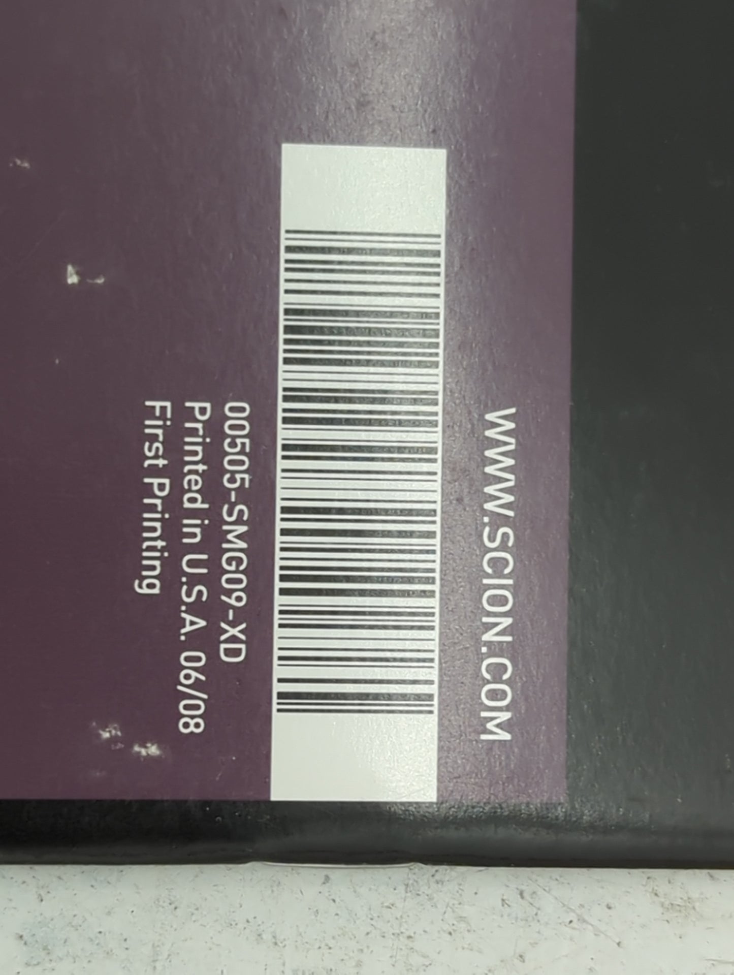 2009 Scion Xd Owners Manual Book Guide P/N:00505-SMG09-XD OEM Used Auto Parts - Oemusedautoparts1.com