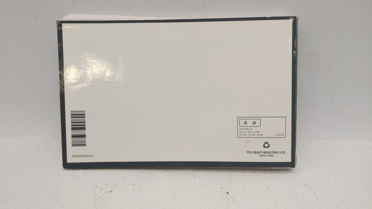 2009 Subaru Legacy Owners Manual Book Guide OEM Used Auto Parts - Oemusedautoparts1.com