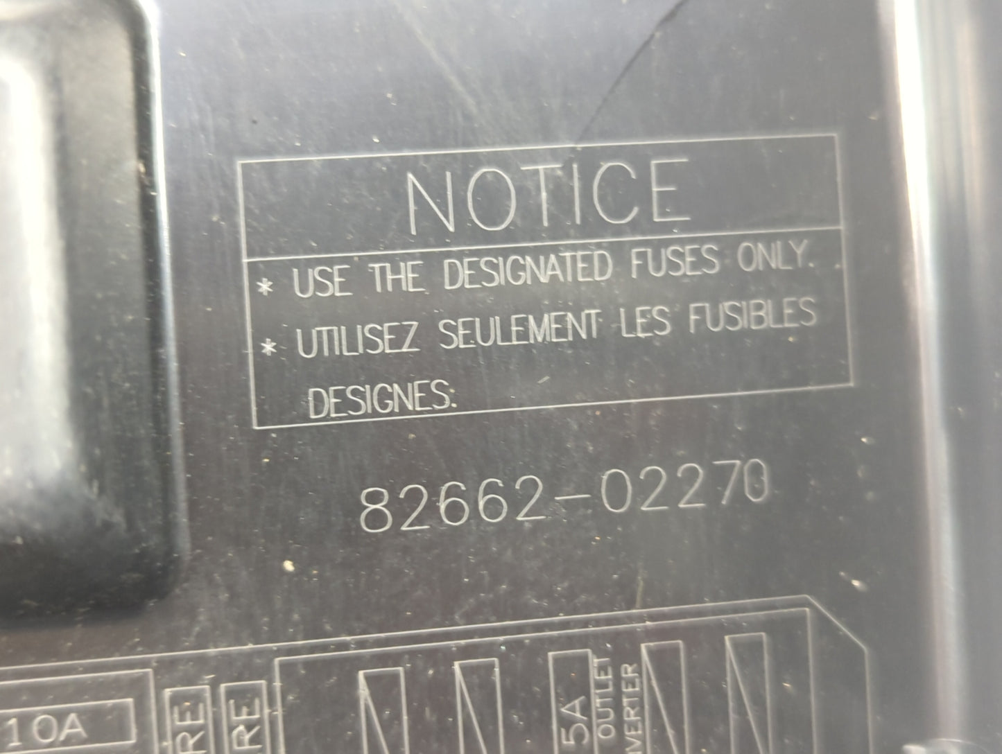 2009-2014 Toyota Matrix Fusebox Fuse Box Panel Relay Module P/N:82662-02270 Fits Fits 2009 2010 2011 2012 2013 2014 OEM Used