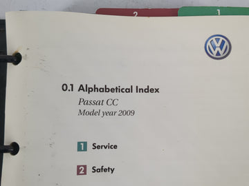 2009 Volkswagen Cc Owners Manual Book Guide OEM Used Auto Parts