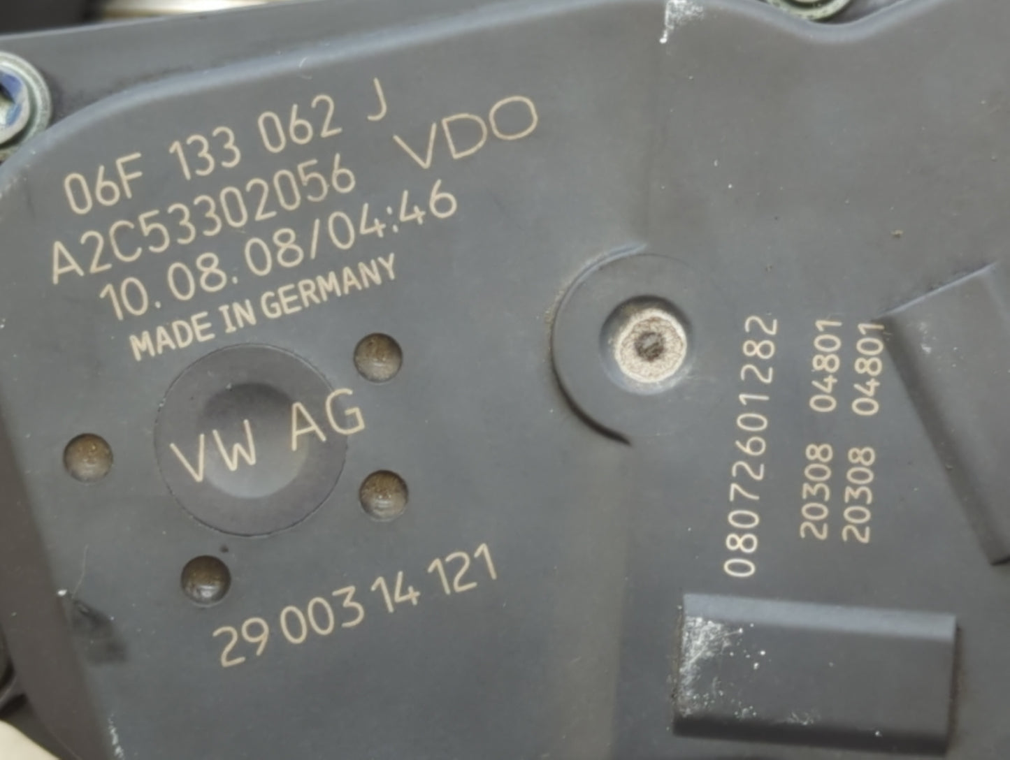 2009-2017 Volkswagen Cc Throttle Body P/N:06F 133 062 J Fits OEM Used Auto Parts - Oemusedautoparts1.com