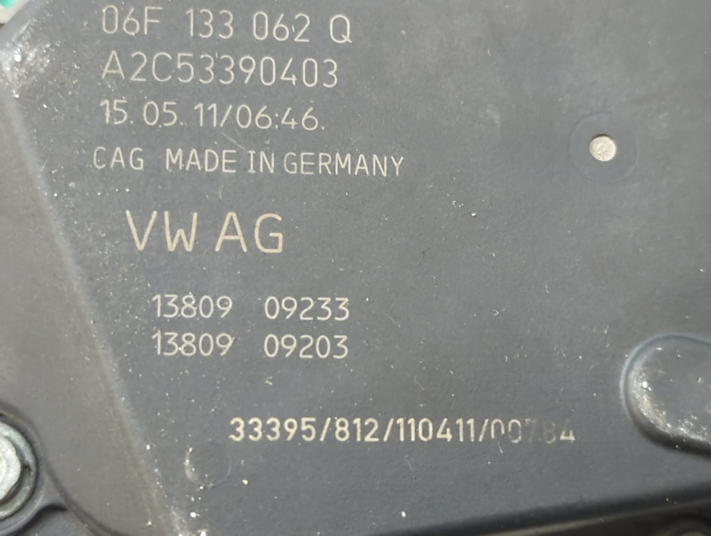 2009-2018 Volkswagen Tiguan Throttle Body P/N:06F 133 062 Q Fits OEM Used Auto Parts - Oemusedautoparts1.com