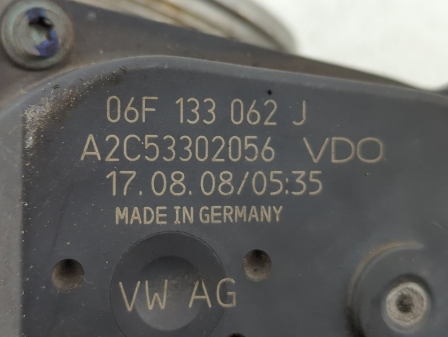 2009-2018 Volkswagen Tiguan Throttle Body P/N:06F 133 062 J Fits OEM Used Auto Parts - Oemusedautoparts1.com