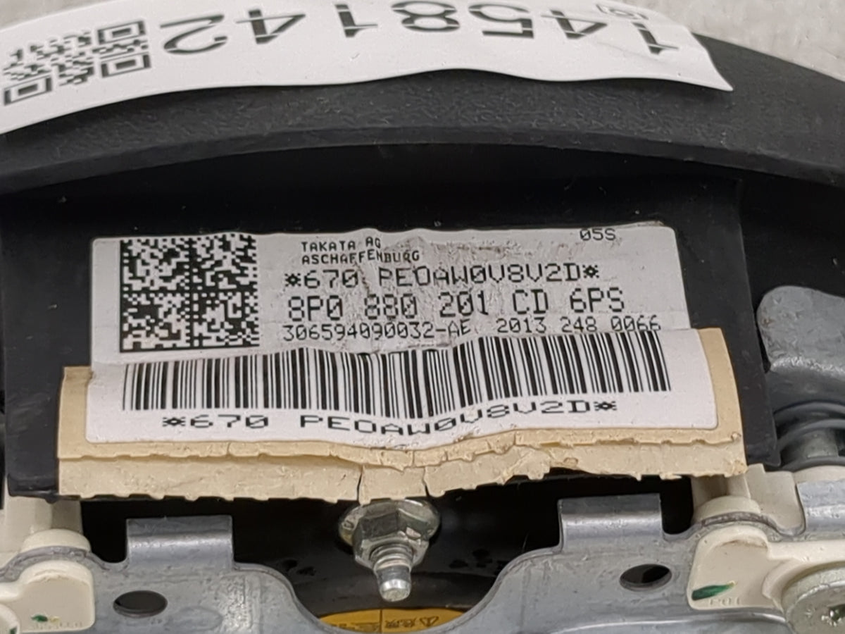 2009-2012 Audi A3 Air Bag Driver Left Steering Wheel Mounted Black - Oemusedautoparts1.com