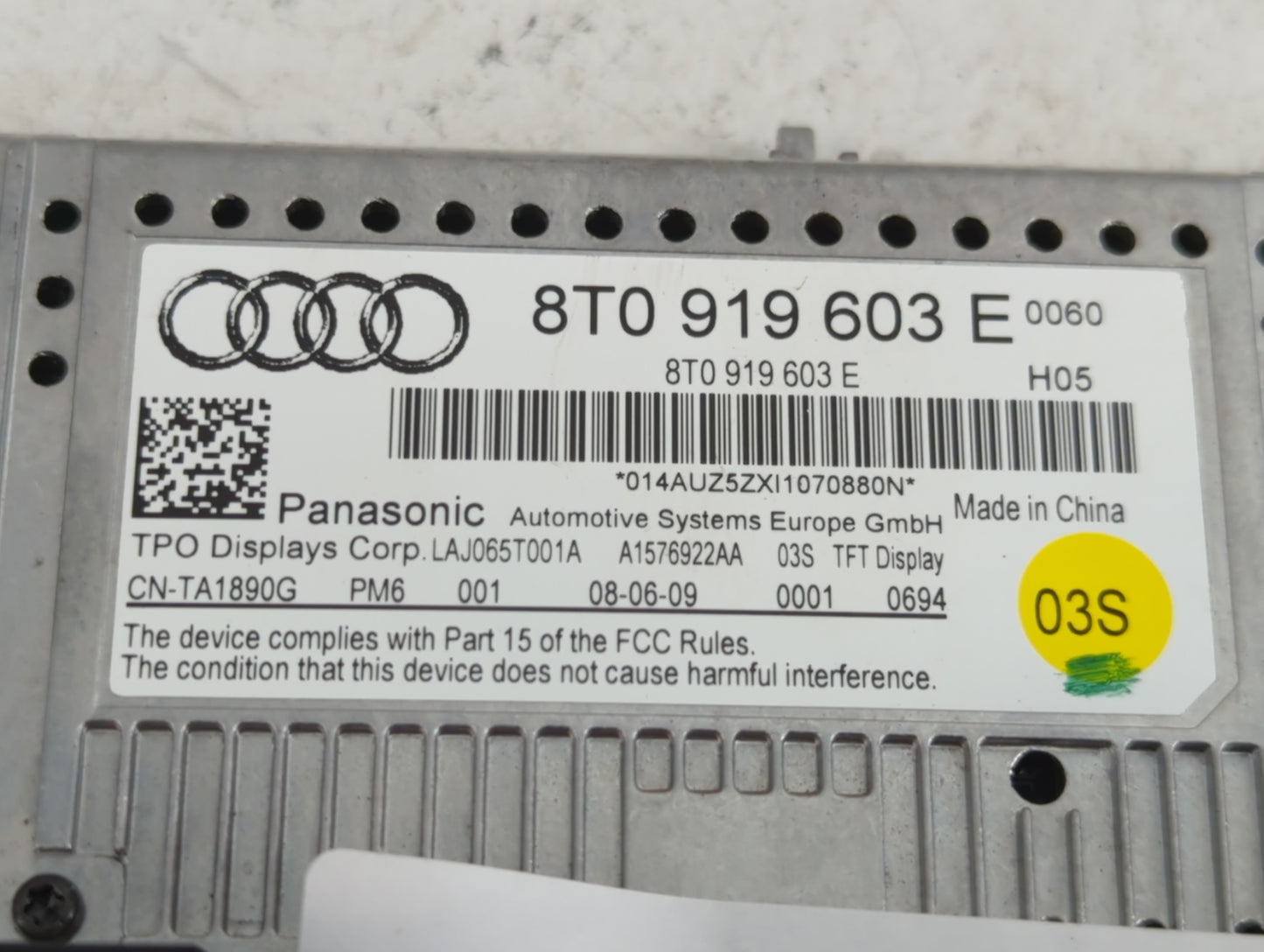 2013-2016 Audi A4 Information Display Screen - Oemusedautoparts1.com