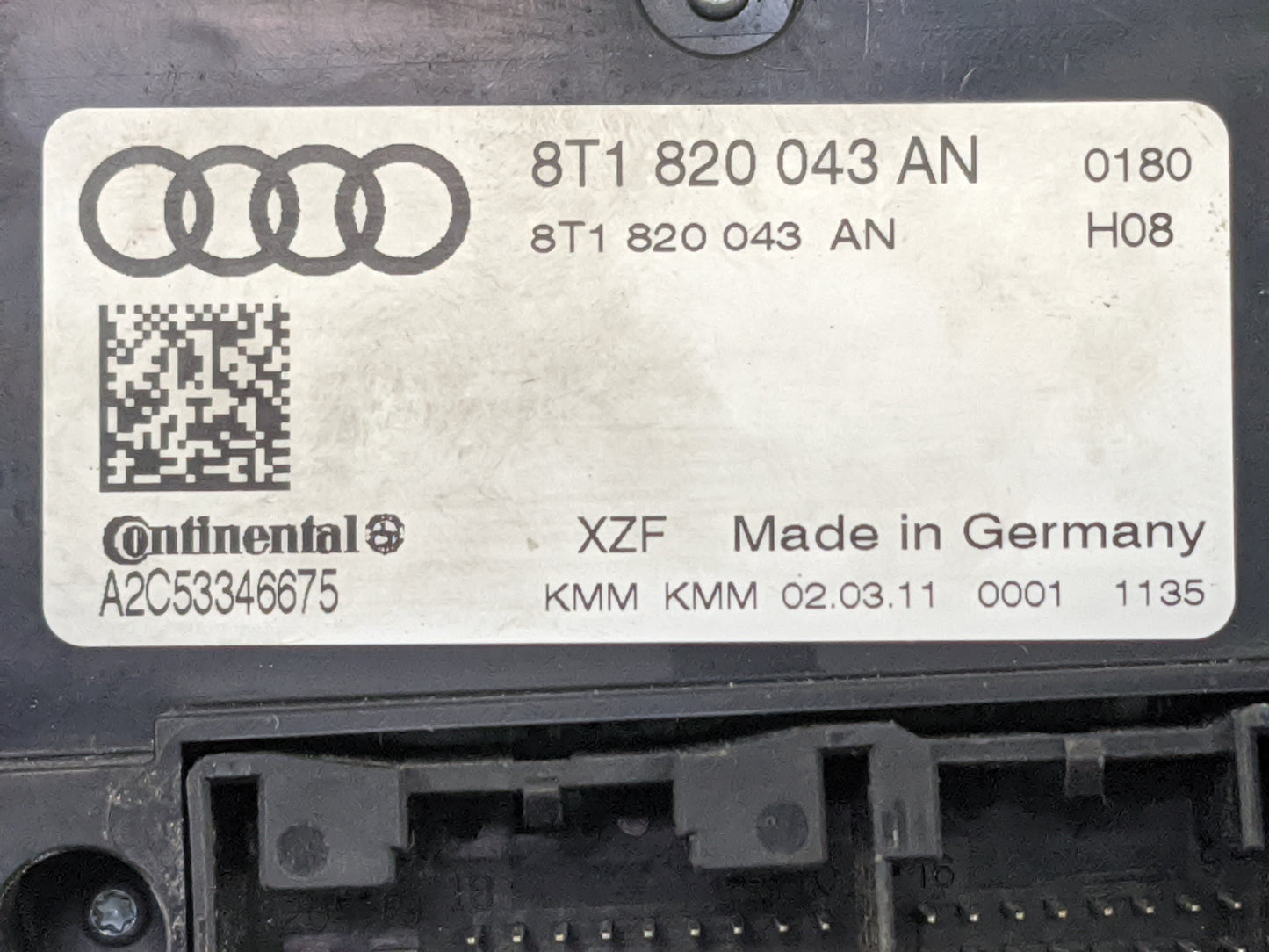 2009-2012 Audi A4 Climate Control Module Temperature AC/Heater Replacement P/N:8T1820043AN A2C53346675 Fits OEM Used Auto Pa