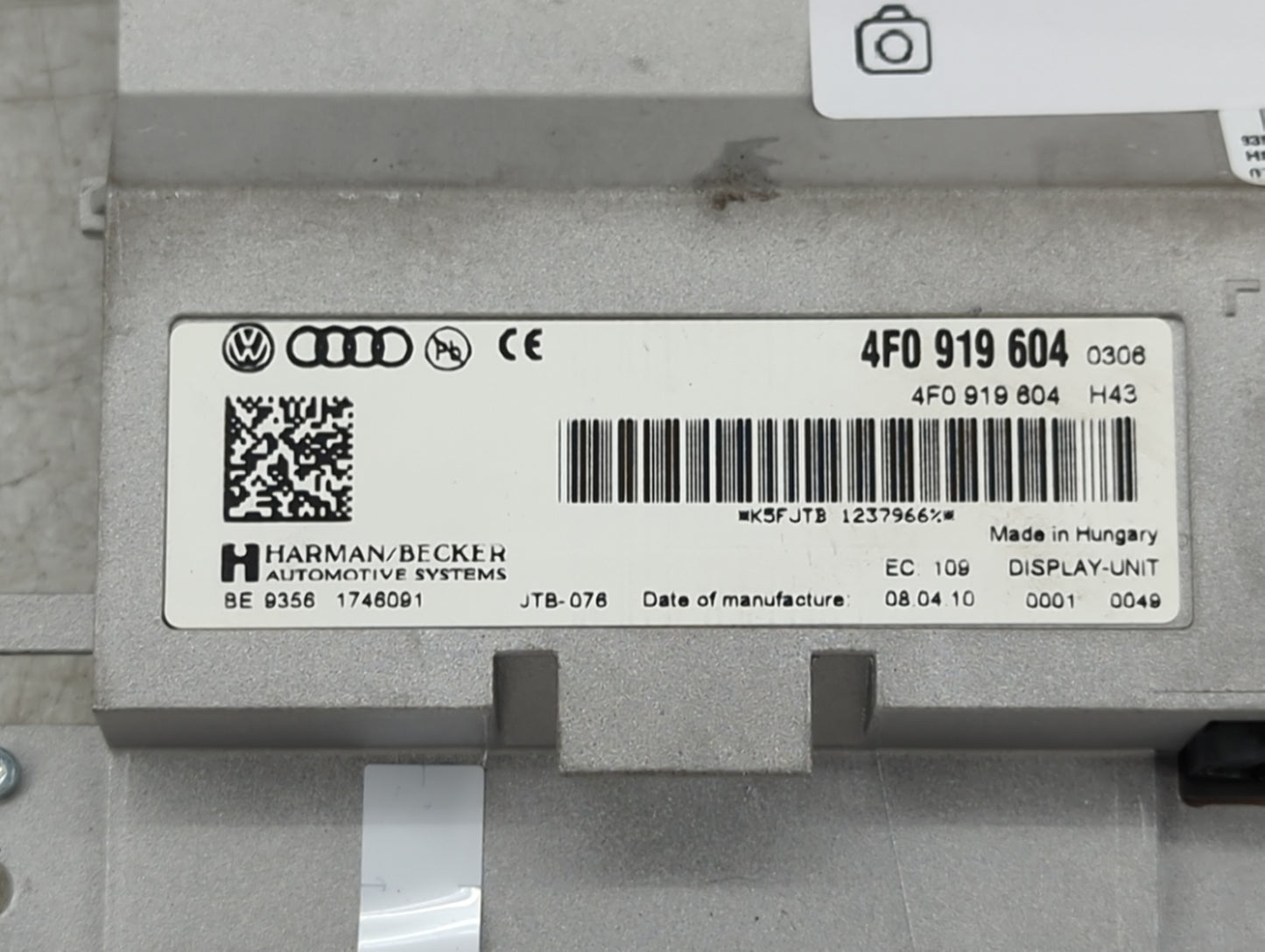 2009-2016 Audi A4 Information Display Screen - Oemusedautoparts1.com