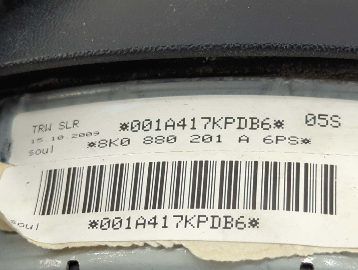 2013-2016 Audi A4 Air Bag Driver Left Steering Wheel Mounted Black - Oemusedautoparts1.com