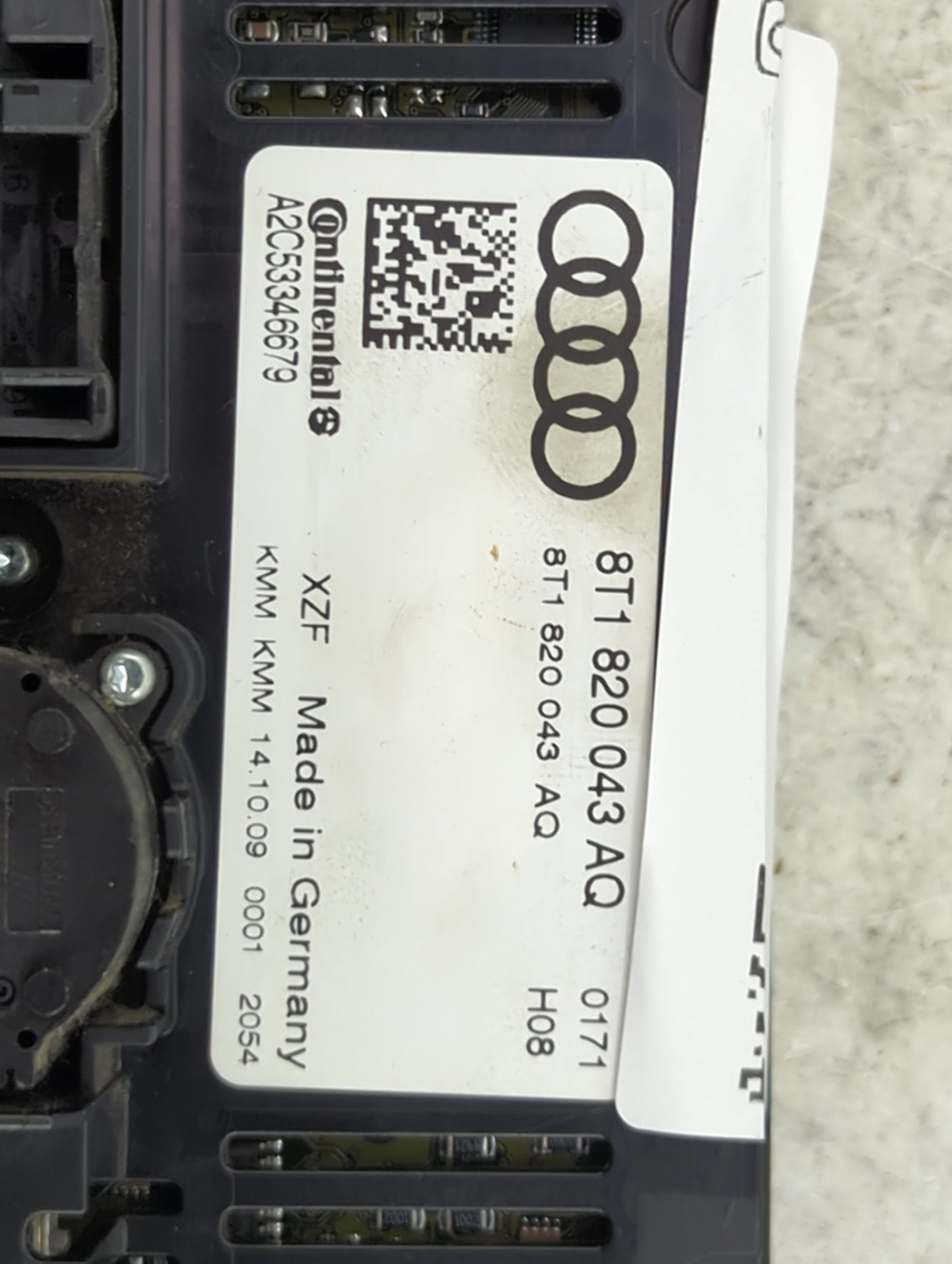 2009-2012 Audi A4 Climate Control Module Temperature AC/Heater Replacement P/N:8T1820043AQ A2C53346679 Fits OEM Used Auto Pa