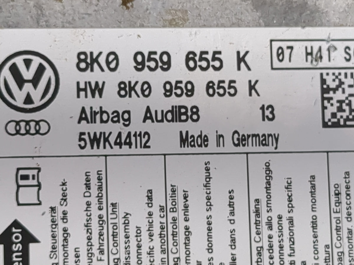 2010 Audi A4 Safety Restraint Srs Airbag Control Module - Oemusedautoparts1.com