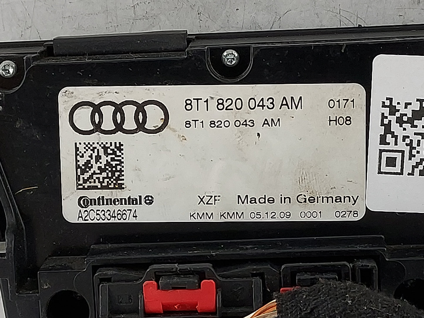 2010-2013 Audi A5 Climate Control Module Temperature AC/Heater Replacement P/N:8T1820043AM A2C53346674 Fits OEM Used Auto Pa
