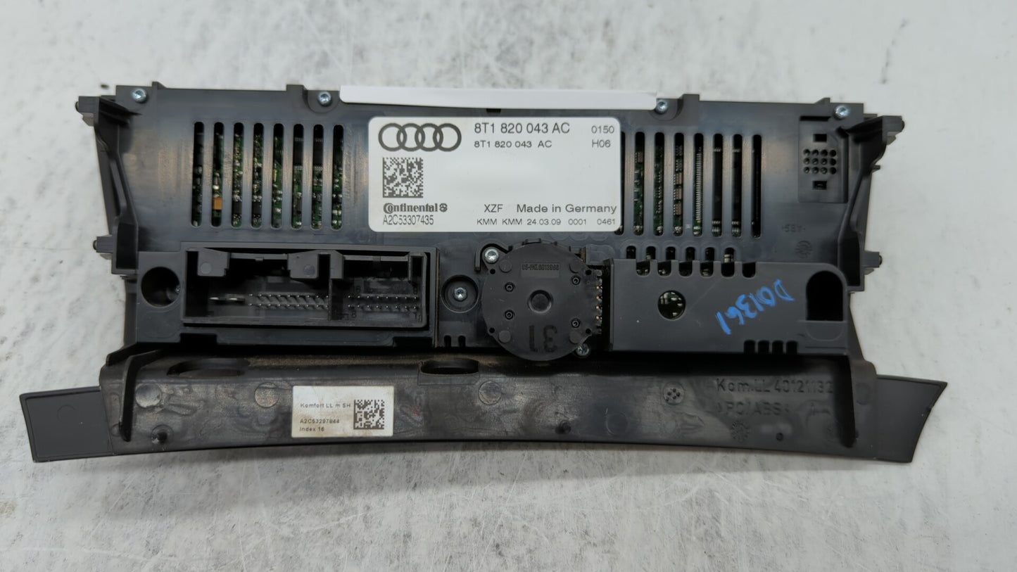 2010-2013 Audi A5 Climate Control Module Temperature AC/Heater Replacement P/N:8T1820043AL 8T1 820 043 AQ Fits OEM Used Auto