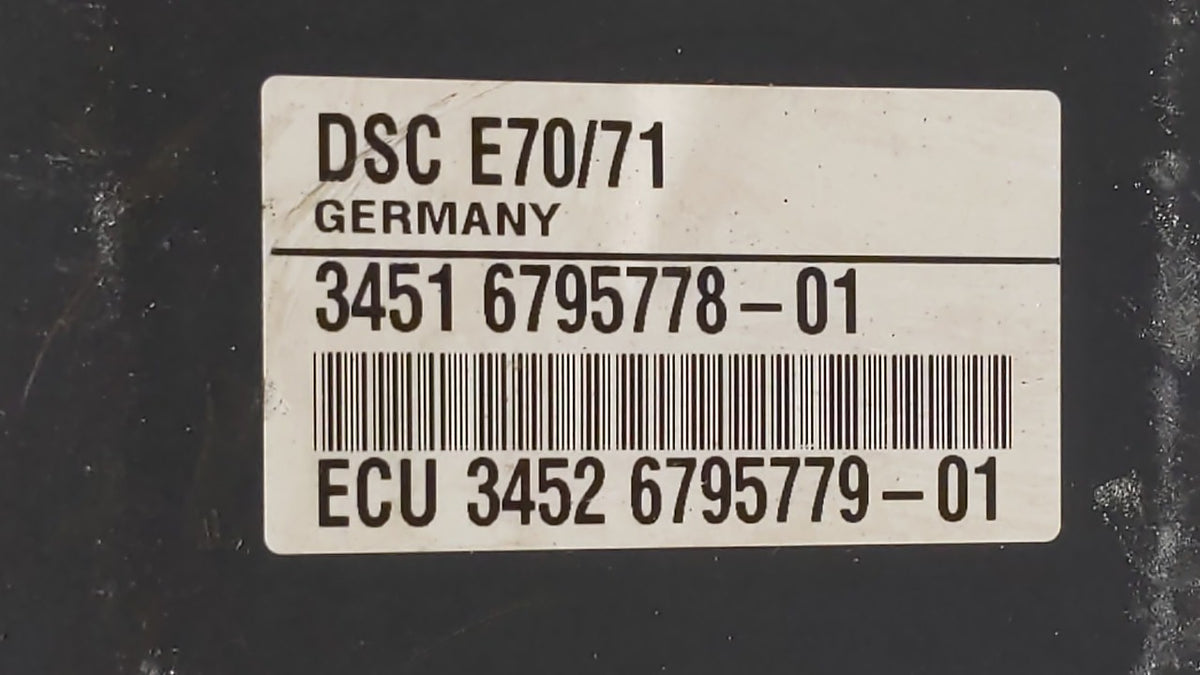 2007-2013 Bmw X5 Anti-Lock Brake ABS Pump Module Actuator OEM P/N:6854702-01 6780126 Fits OEM Used Auto Parts - Oemusedautop