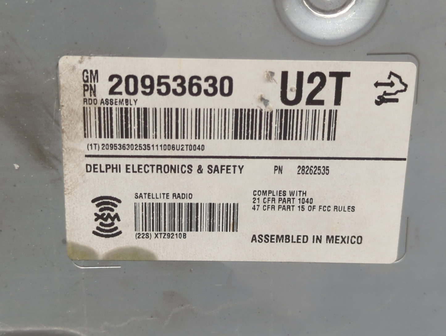 2008-2014 Cadillac Cts Radio AM FM Cd Player Receiver Replacement P/N:20953630 28262535 Fits OEM Used Auto Parts - Oemusedau