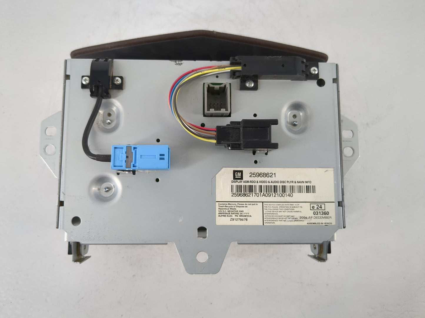 2010 Cadillac Srx Radio AM FM Cd Player Receiver Replacement P/N:25968621 Fits Fits 2011 OEM Used Auto Parts - Oemusedautopa