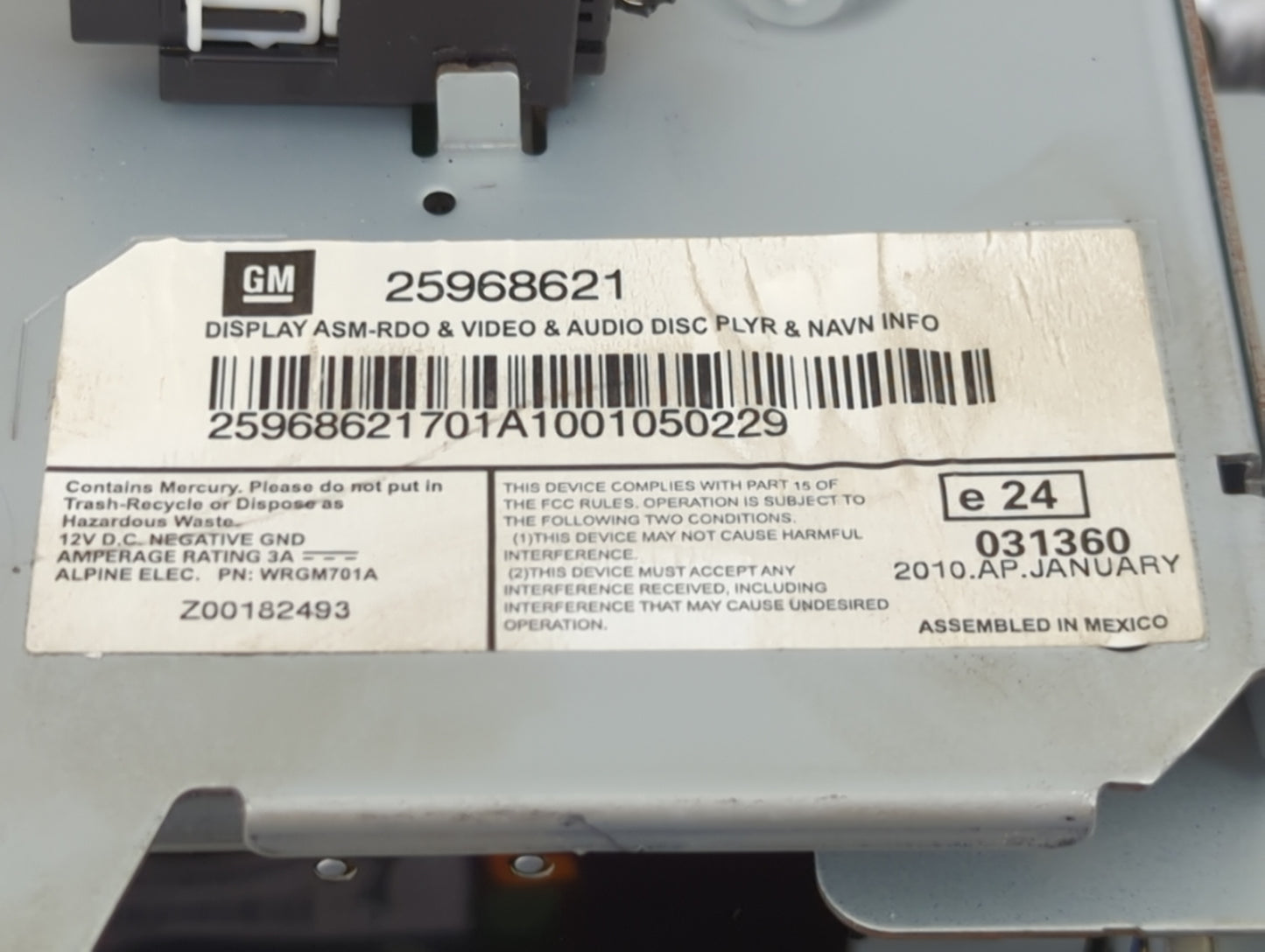 2010-2012 Cadillac Srx Information Display Screen 1464754 - Oemusedautoparts1.com