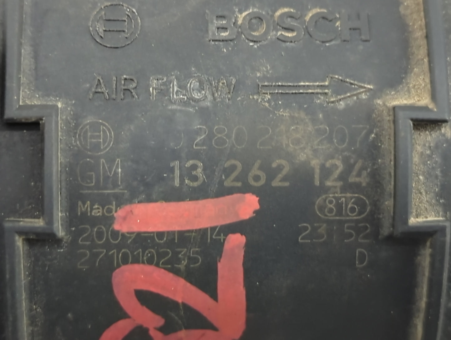 2009-2011 Chevrolet Aveo Mass Air Flow Meter Maf 1488370 - Oemusedautoparts1.com