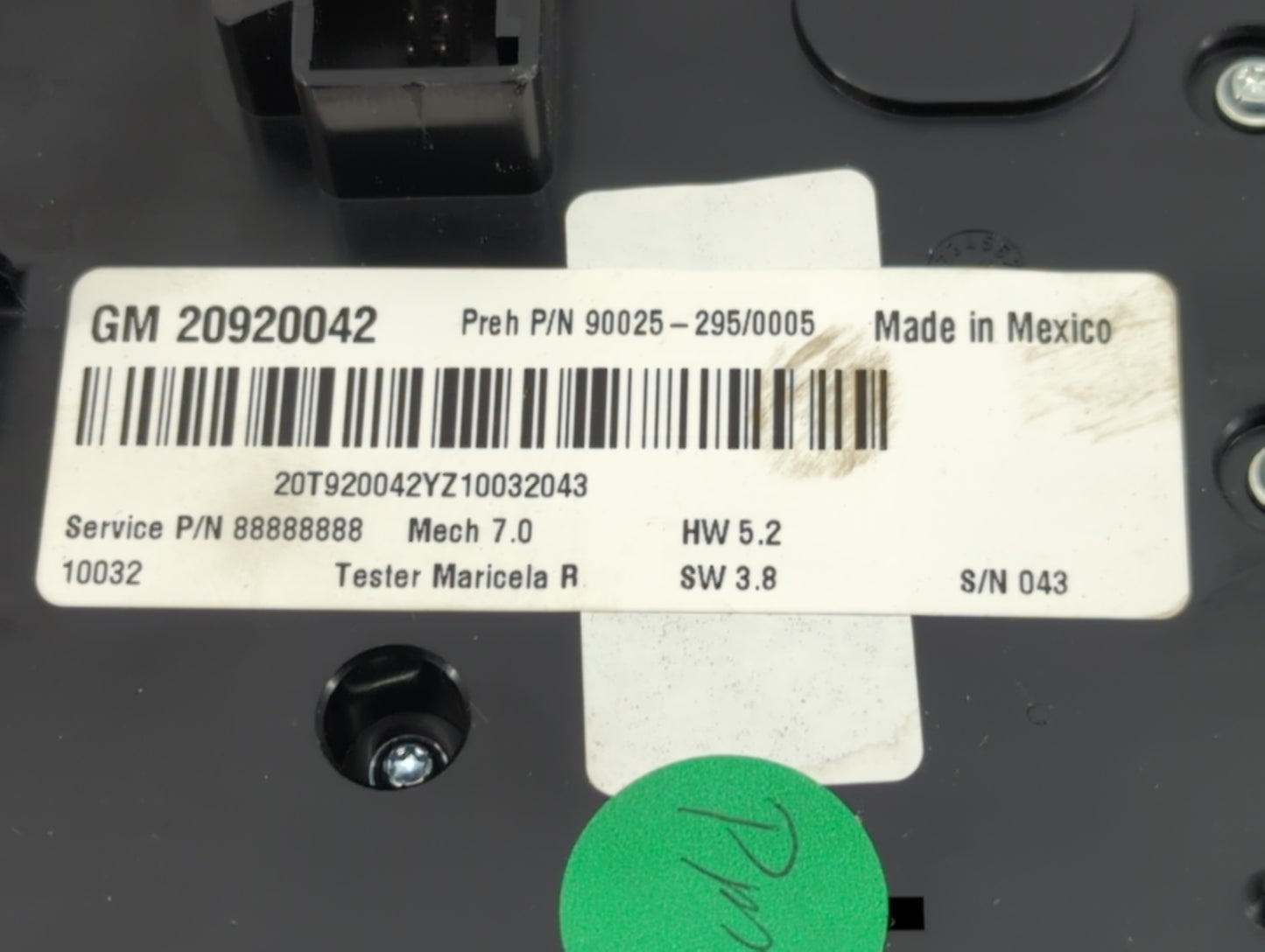 2010 Chevrolet Equinox Radio AM FM Cd Player Receiver Replacement P/N:20920042 Fits Fits 2011 OEM Used Auto Parts - Oemuseda