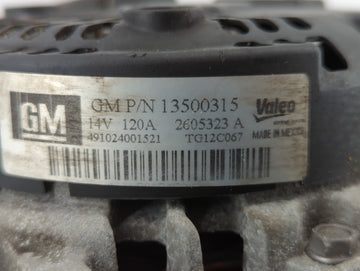 2010-2017 Chevrolet Equinox Alternator Replacement Generator Charging Assembly Engine OEM P/N:13500315 Fits OEM Used Auto Parts