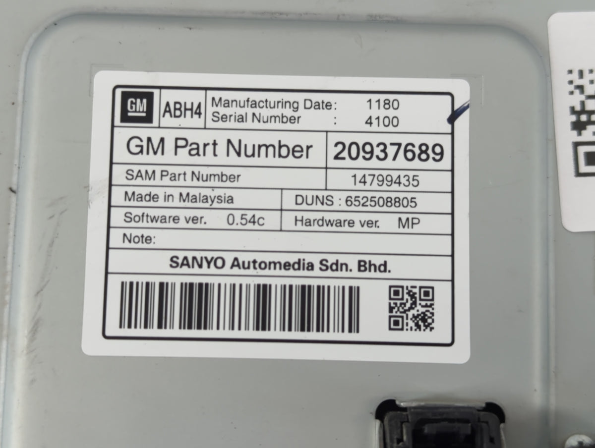2010-2011 Chevrolet Equinox Information Radio Display Screen - Oemusedautoparts1.com