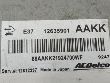 2010-2011 Chevrolet Impala PCM Engine Control Computer ECU ECM PCU OEM P/N:12635901 Fits Fits 2007 2008 2009 2010 2011 2012 OEM Used Auto Parts