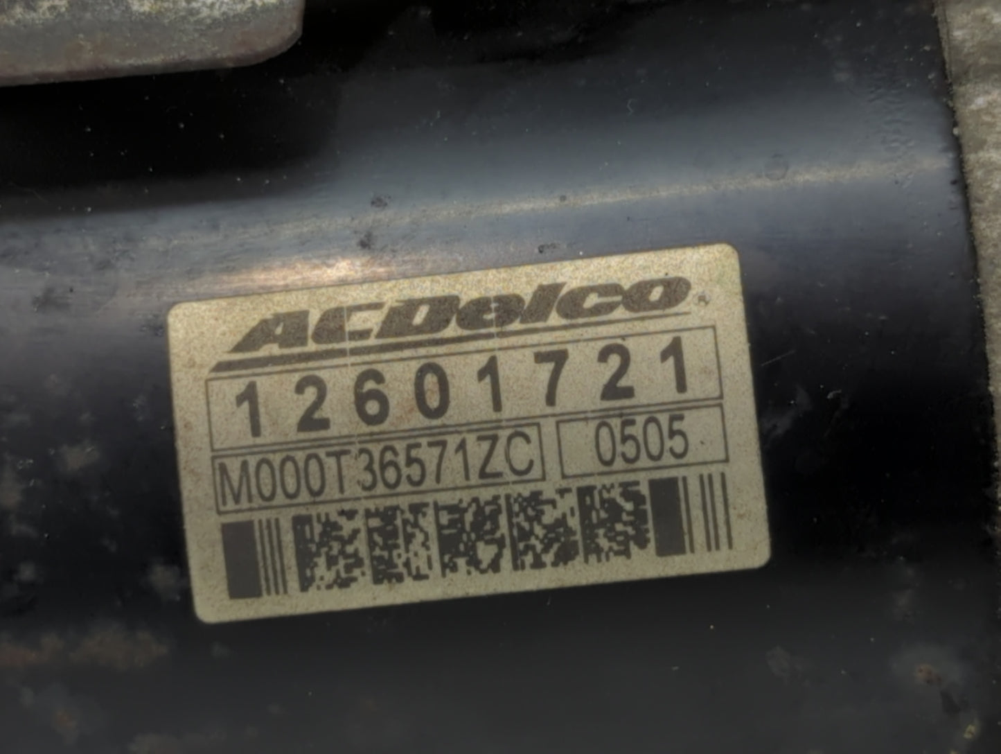 2010 Chevrolet Traverse Car Starter Motor Solenoid OEM P/N:M000T36571ZC 12601721 Fits OEM Used Auto Parts - Oemusedautoparts