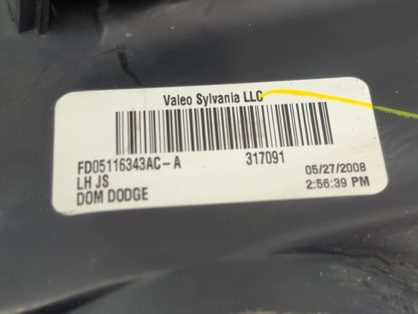 2008-2014 Dodge Avenger Driver Left Oem Head Light Headlight Lamp - Oemusedautoparts1.com