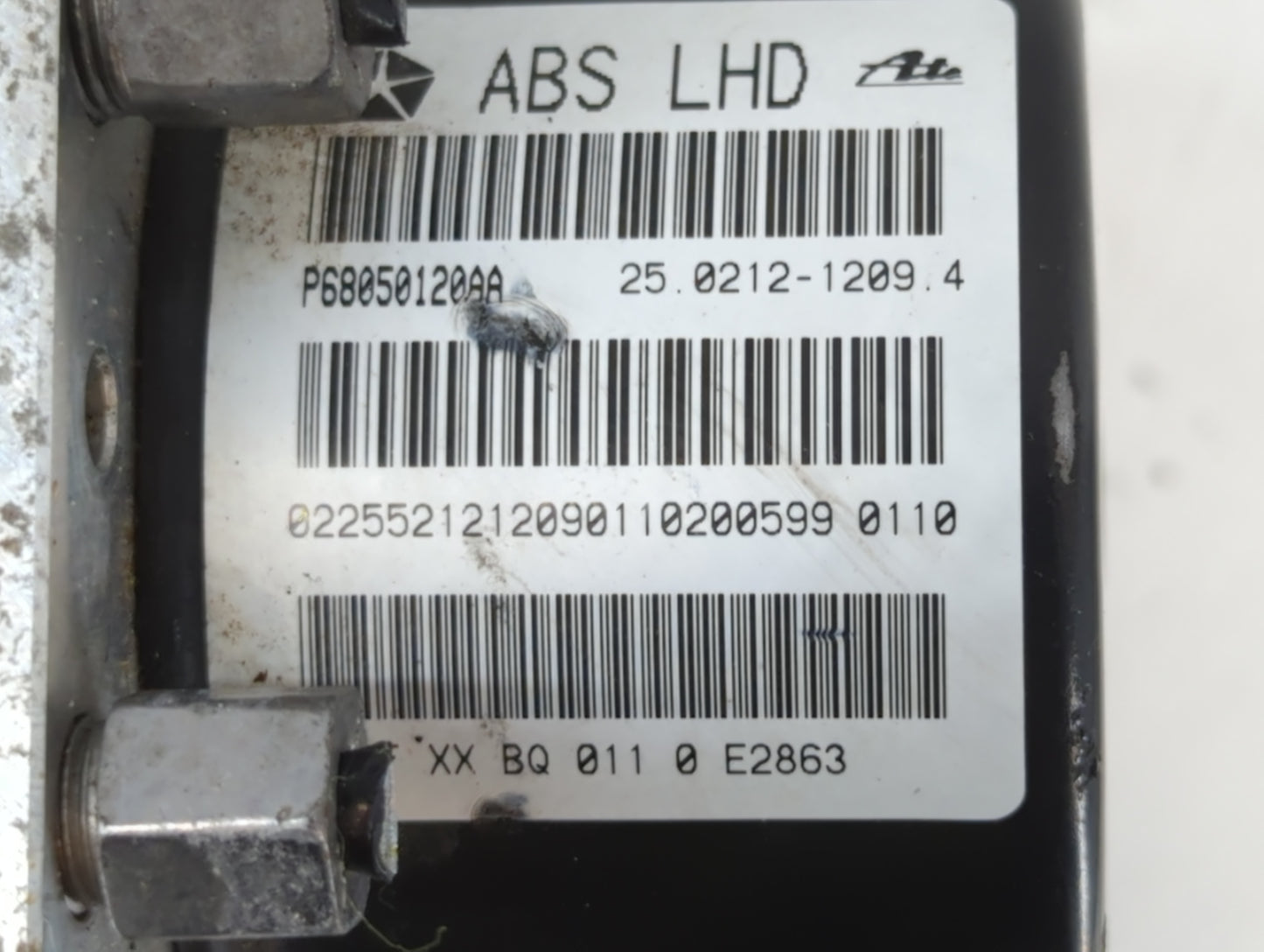 2010 Dodge Avenger ABS Pump Control Module Replacement P/N:P68050120AA Fits OEM Used Auto Parts - Oemusedautoparts1.com