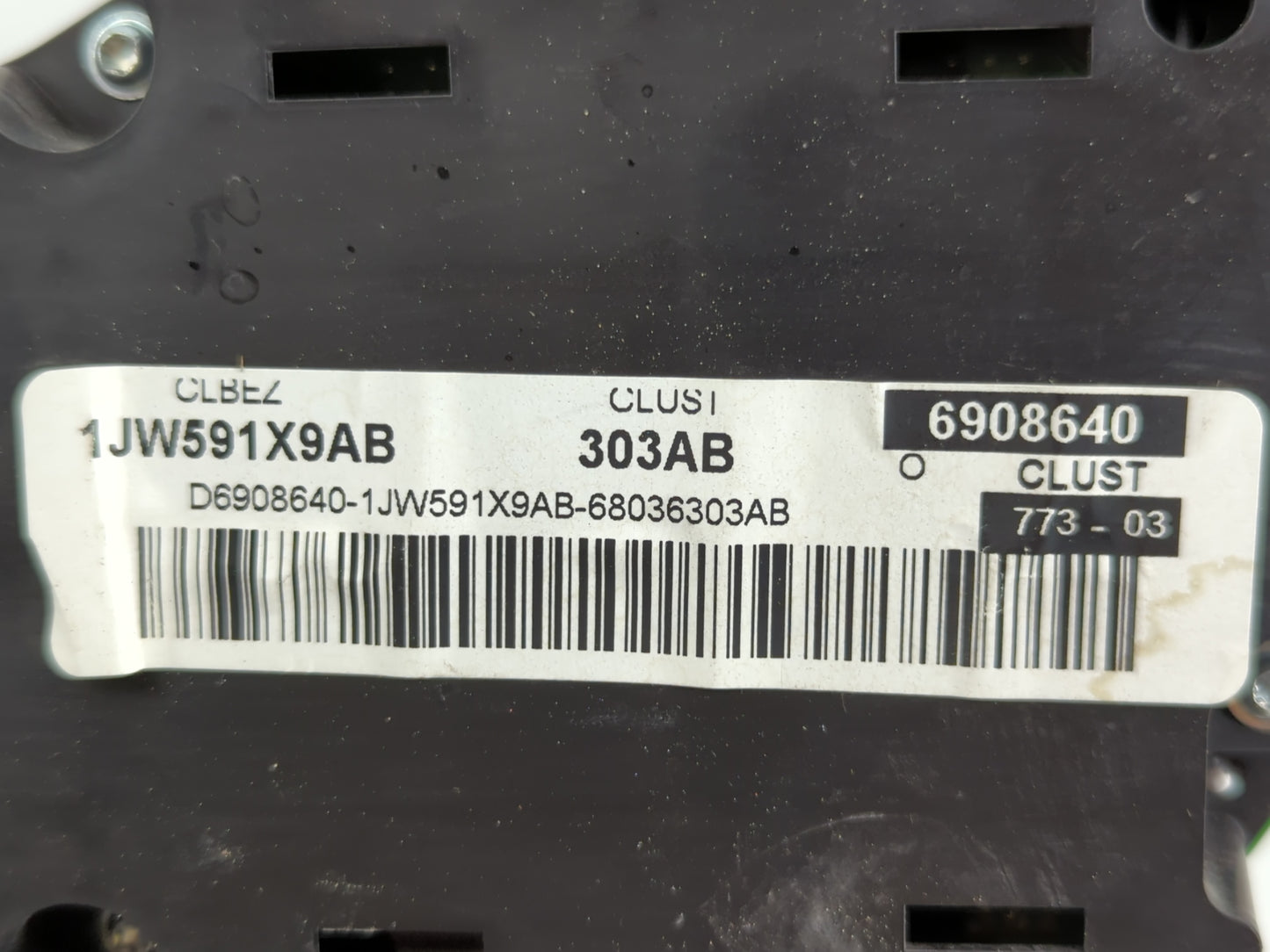 2010 Dodge Caliber Instrument Cluster Speedometer Gauges P/N:1JW591X9AB Fits OEM Used Auto Parts - Oemusedautoparts1.com
