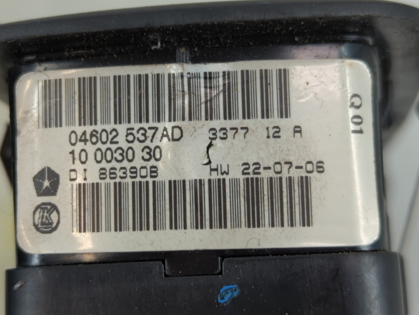 2010 Dodge Caravan Master Power Window Switch Replacement Driver Side Left P/N:04602537AD Fits Fits 2008 2009 OEM Used Auto