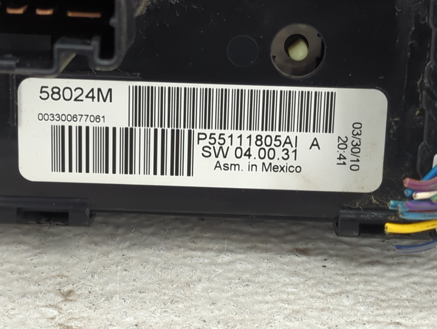 2010 Dodge Caravan Climate Control Module Temperature AC/Heater Replacement P/N:P55111805AI Fits Fits 2008 2009 OEM Used Aut