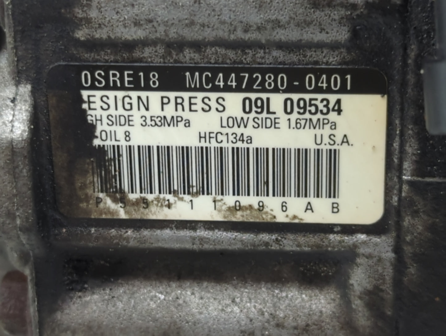2009-2010 Dodge Challenger Air Conditioning A/c Ac Compressor Oem - Oemusedautoparts1.com