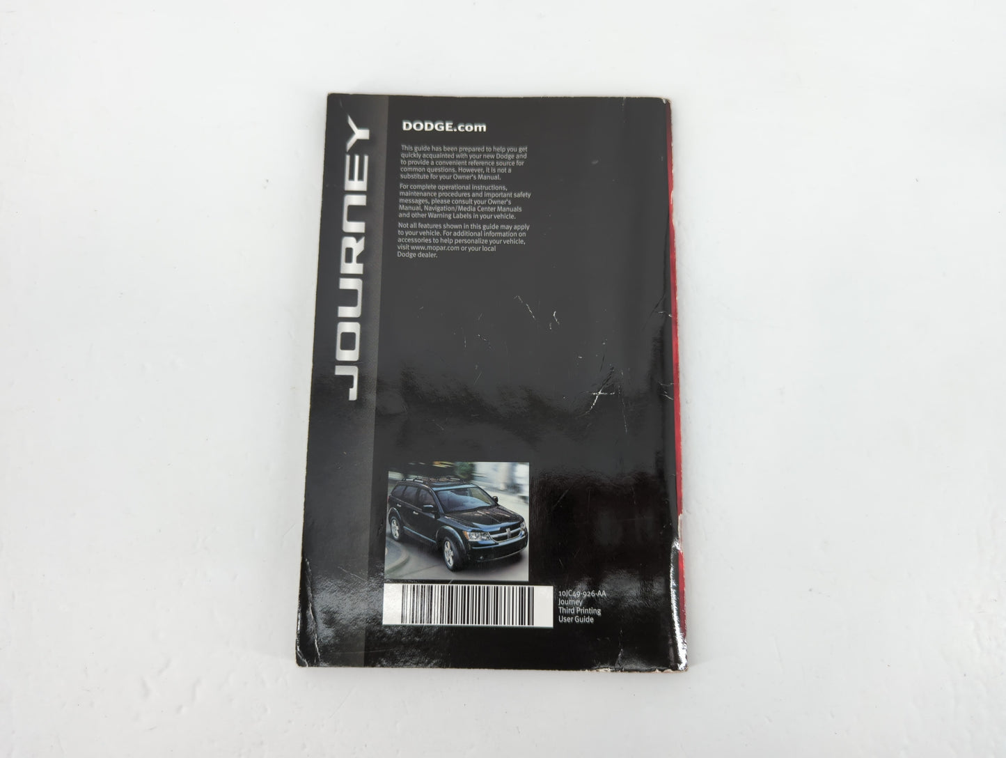 2010 Dodge Journey Owners Manual Book Guide P/N:10JC49-926-AA OEM Used Auto Parts - Oemusedautoparts1.com