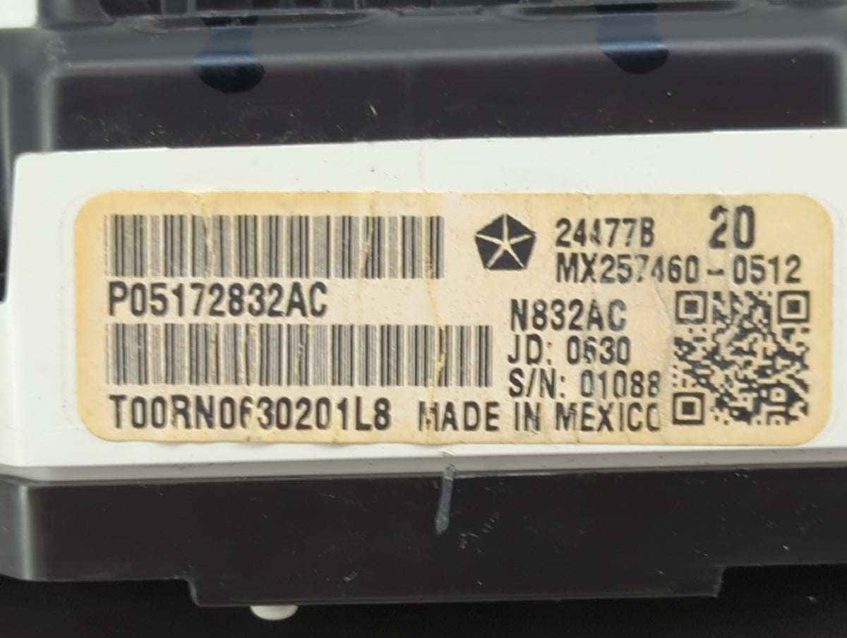 2010 Dodge Journey Instrument Cluster Speedometer Gauges P/N:P05172832AC Miles:100K Fits OEM Used Auto Parts - Oemusedautopa