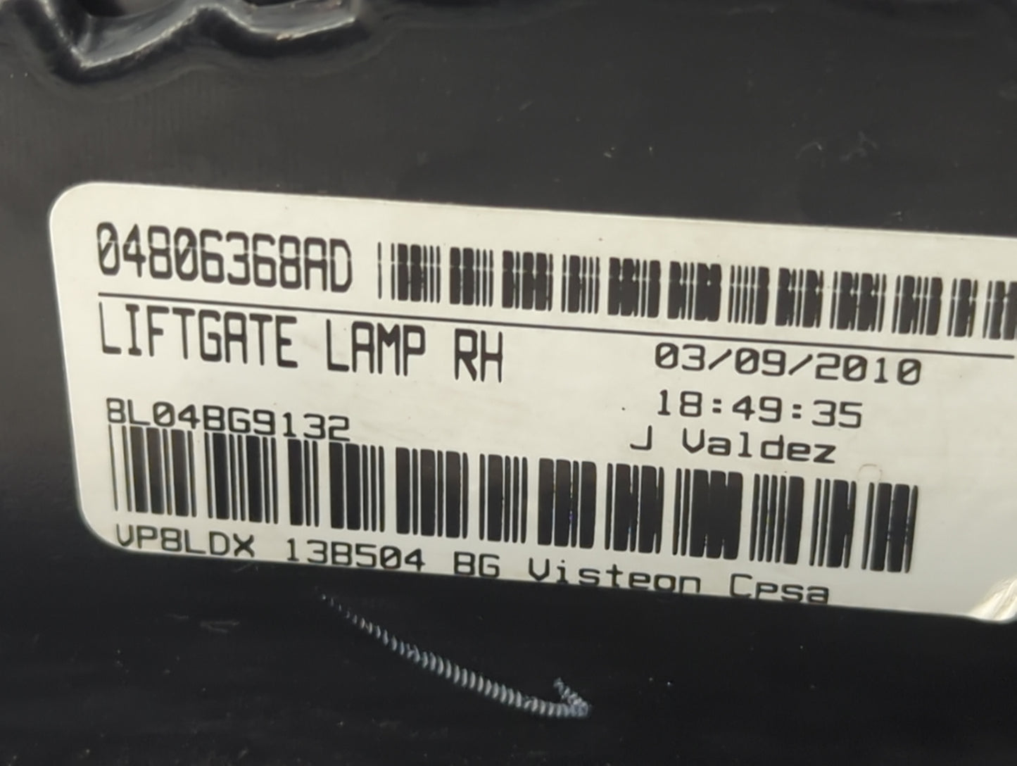 Tail Lights 2010 DODGE JOURNEY - Oemusedautoparts1.com
