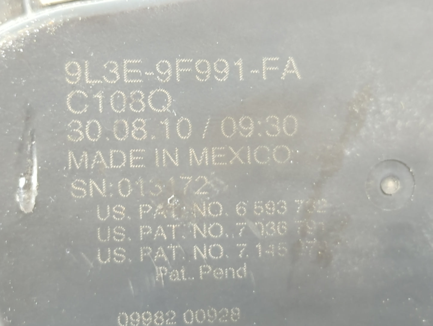 2009-2010 Ford F-150 Throttle Body P/N:9L3E-9F991-FA Fits Fits 2009 2010 OEM Used Auto Parts - Oemusedautoparts1.com