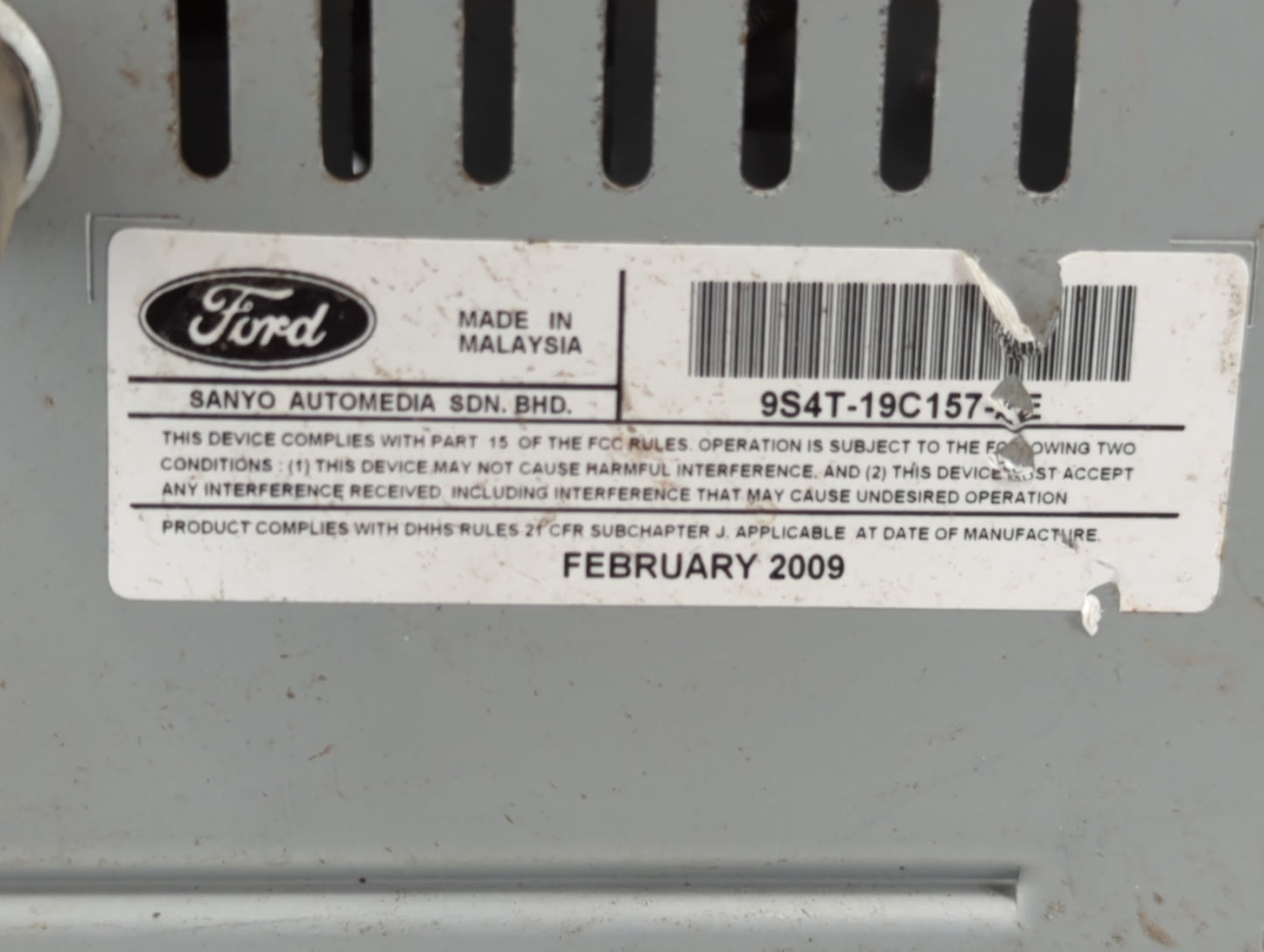 2009-2011 Ford Focus Radio Control Panel - Oemusedautoparts1.com