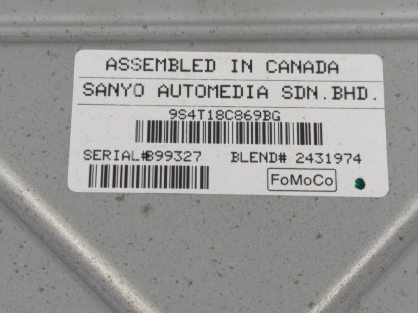2009-2011 Ford Focus Radio AM FM Cd Player Receiver Replacement P/N:9S4T18C869BG Fits Fits 2009 2010 2011 OEM Used Auto Part