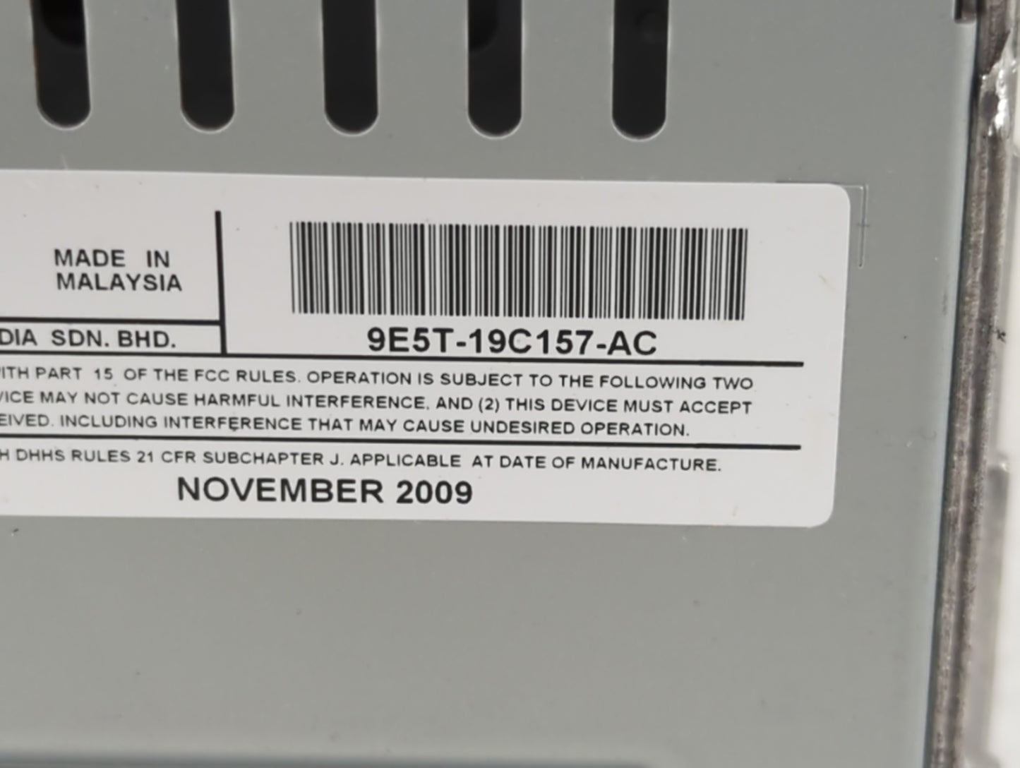 2010 Ford Fusion Radio AM FM Cd Player Receiver Replacement P/N:9E5T-19C157-AC Fits OEM Used Auto Parts - Oemusedautoparts1.