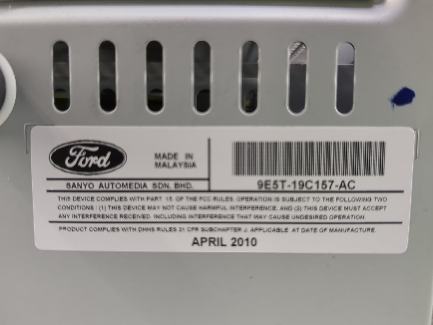 2010 Ford Fusion Radio AM FM Cd Player Receiver Replacement P/N:9E5T-19C157-AC Fits OEM Used Auto Parts - Oemusedautoparts1.