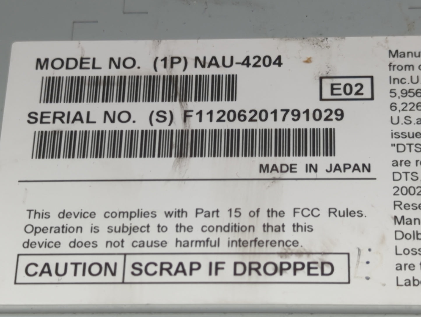 2010 Ford Fusion Radio AM FM Cd Player Receiver Replacement P/N:9E5T-19C157-AC Fits OEM Used Auto Parts - Oemusedautoparts1.