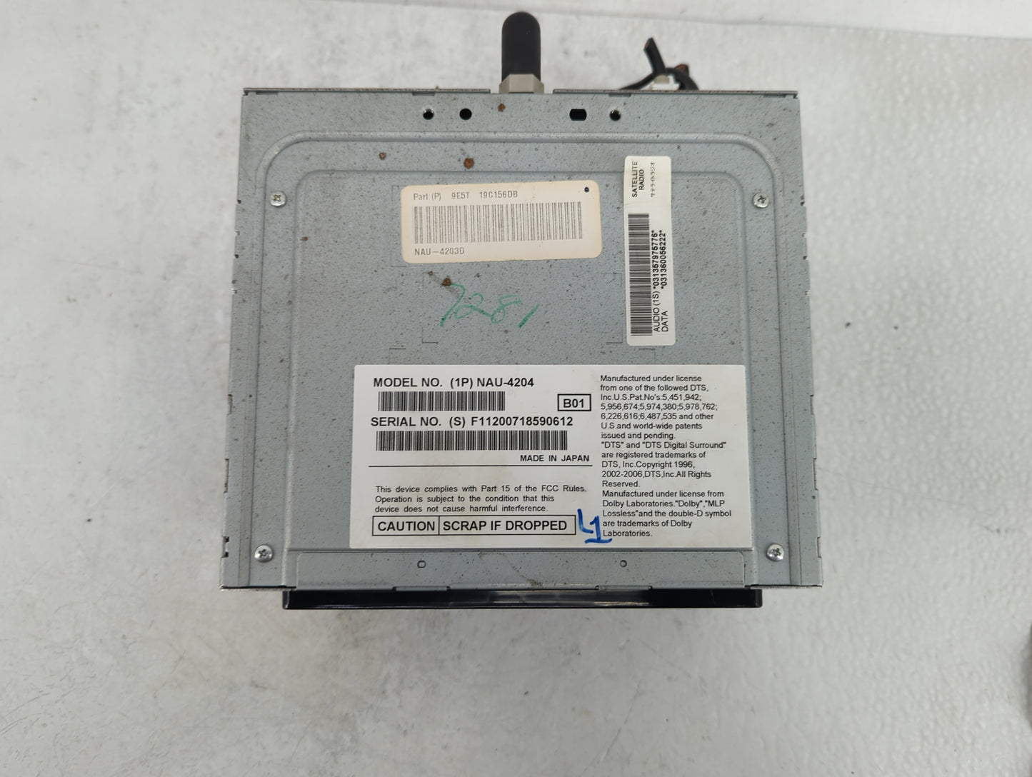 2010 Ford Fusion Radio AM FM Cd Player Receiver Replacement P/N:9E5T 19C156 DB Fits OEM Used Auto Parts - Oemusedautoparts1.