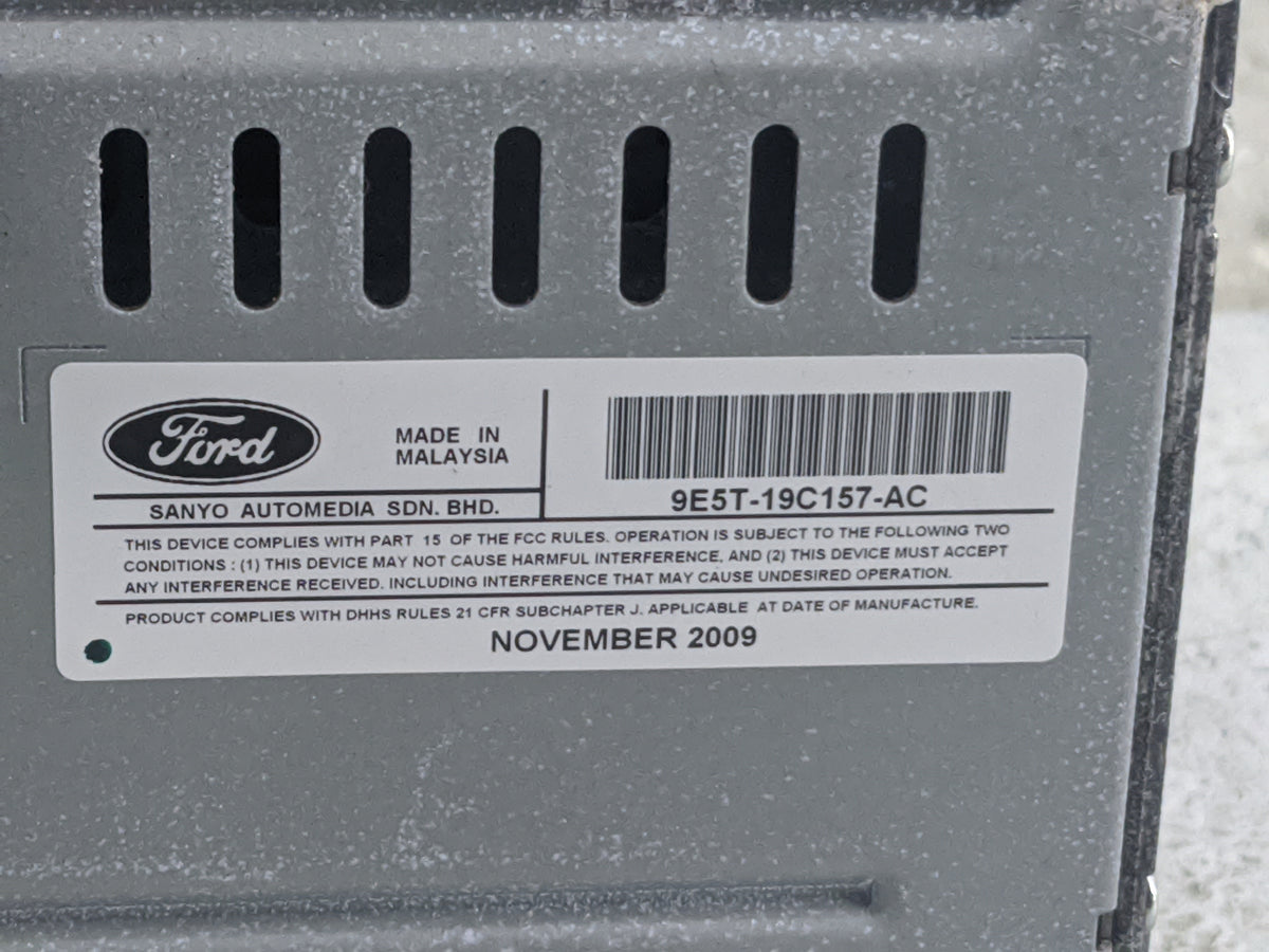 2010 Ford Fusion Radio AM FM Cd Player Receiver Replacement P/N:9E5T-19C157-AC Fits OEM Used Auto Parts - Oemusedautoparts1.