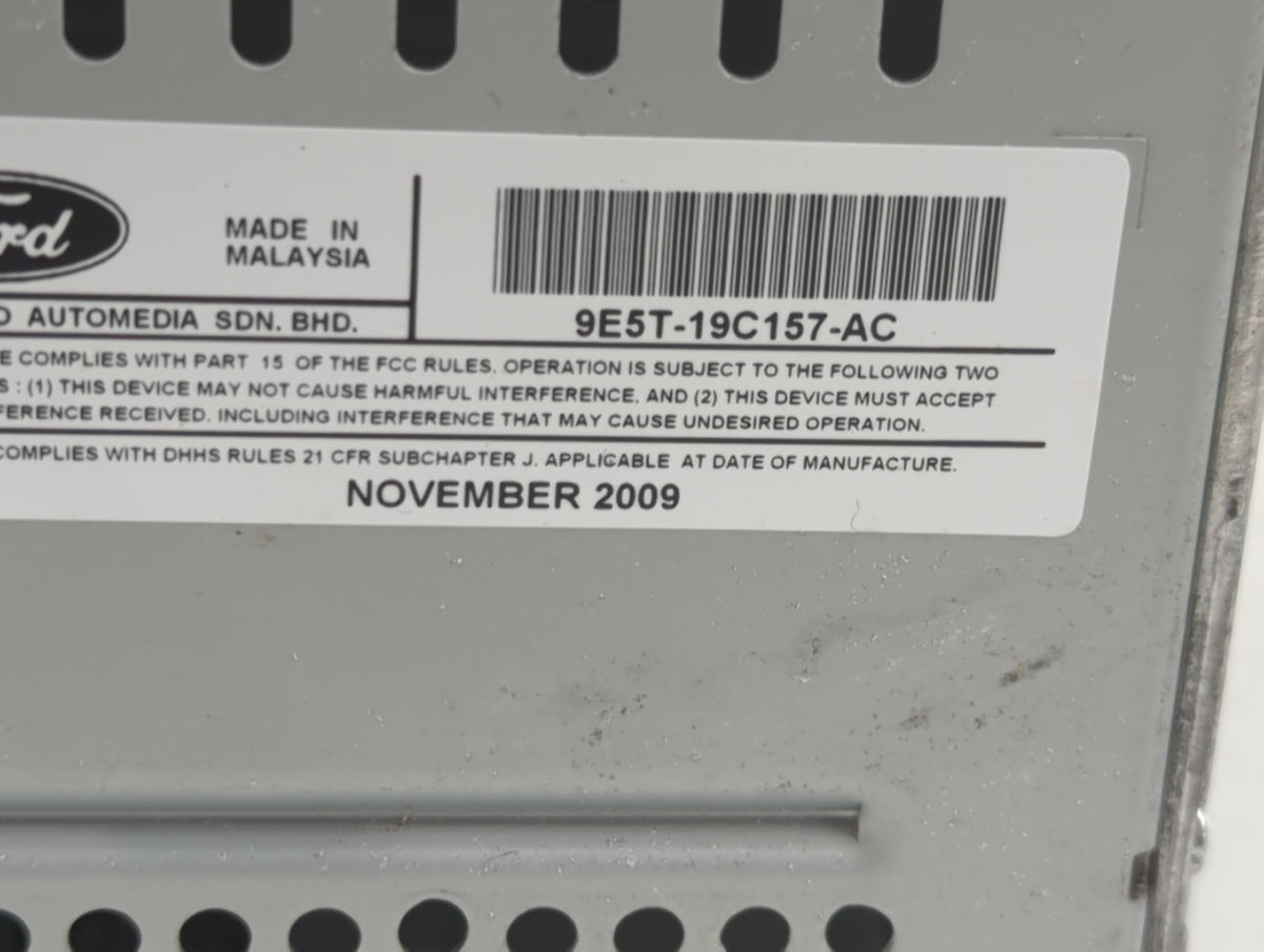 2010 Ford Fusion Radio AM FM Cd Player Receiver Replacement P/N:9E5T-19C157-AC Fits OEM Used Auto Parts - Oemusedautoparts1.