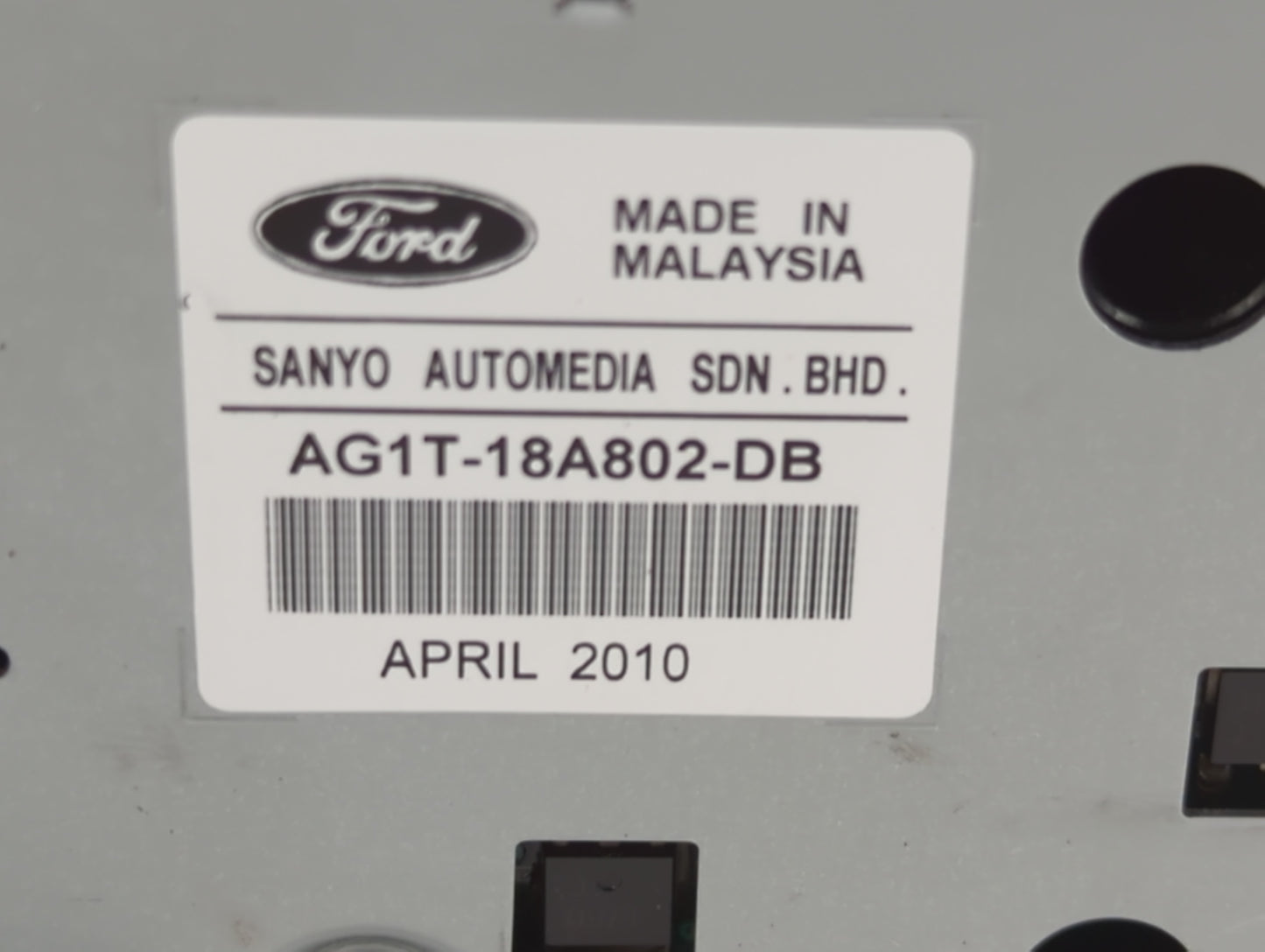 2010-2012 Ford Taurus Radio AM FM Cd Player Receiver Replacement P/N:AG1T-18A802-DB Fits Fits 2010 2011 2012 OEM Used Auto P