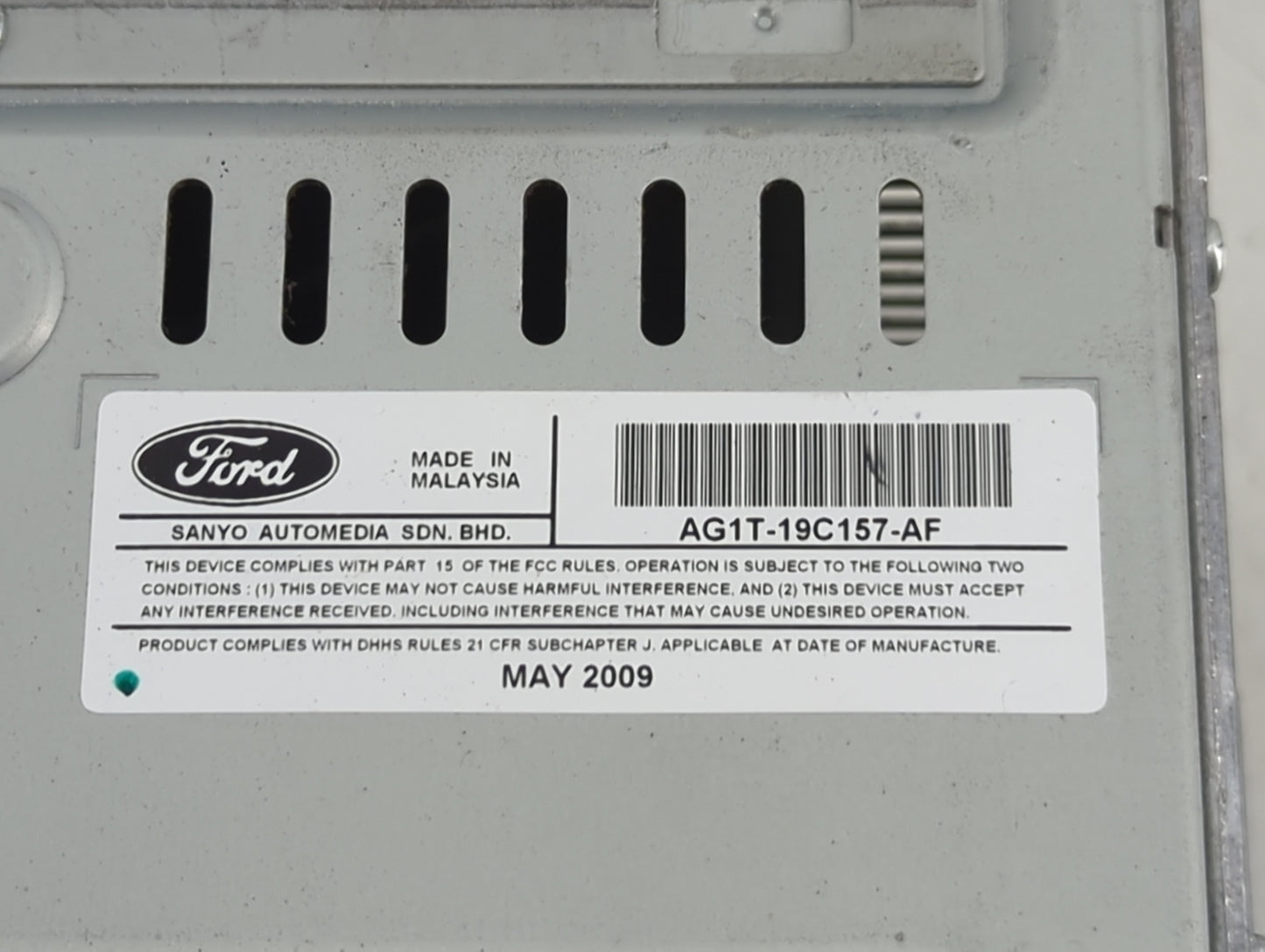 2010 Ford Taurus Radio AM FM Cd Player Receiver Replacement P/N:AG1T-19C157-AF Fits OEM Used Auto Parts - Oemusedautoparts1.
