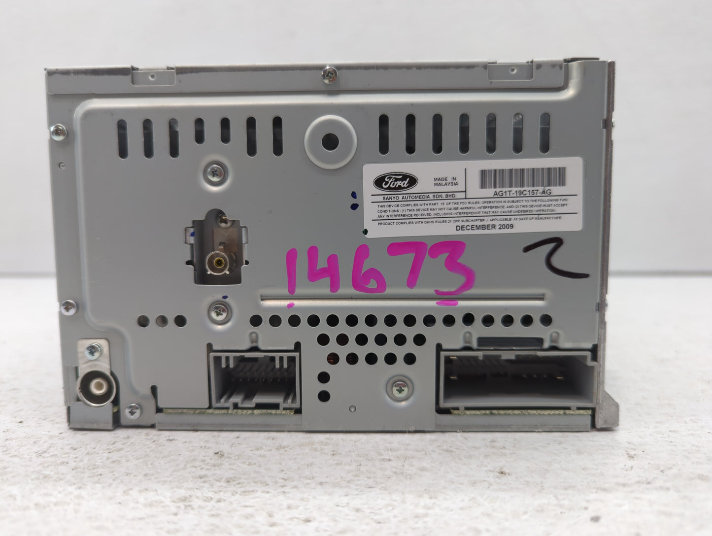 2010 Ford Taurus Radio AM FM Cd Player Receiver Replacement P/N:AG1T-19C157-AG Fits OEM Used Auto Parts - Oemusedautoparts1.