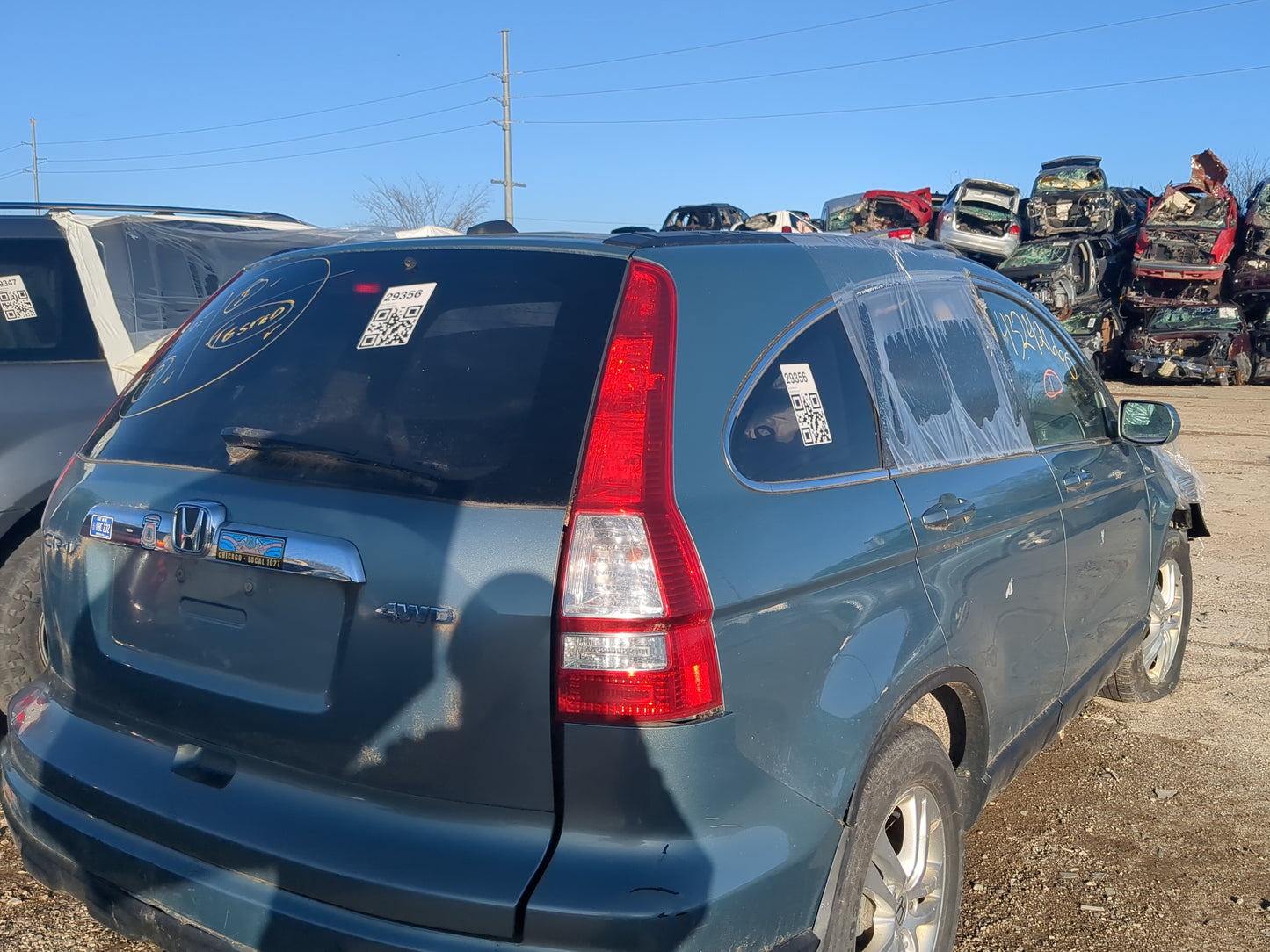 2007-2011 Honda Cr-V Tail Light Assembly Passenger Right OEM Fits Fits 2007 2008 2009 2010 2011 OEM Used Auto Parts - Oemuse
